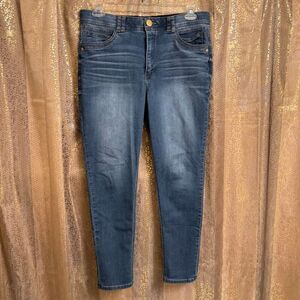 Democracy Ab Technology Med Wash‎ Elastic Waist Skinny Jeans Size 14
